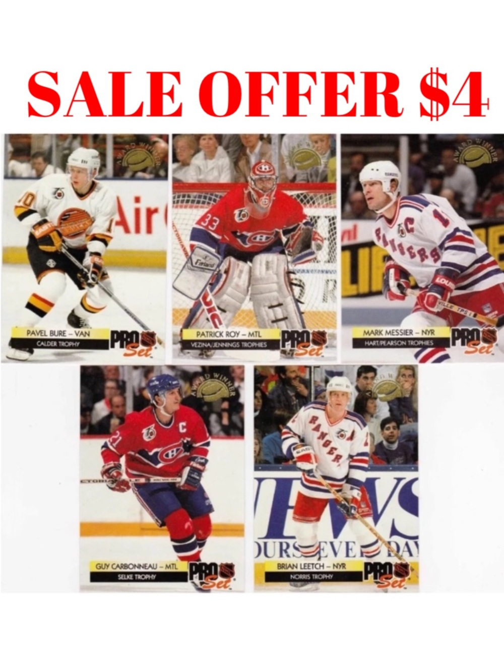 Patrick Roy 1992/93 Pro Set Complete CC Insert Hockey Card Set